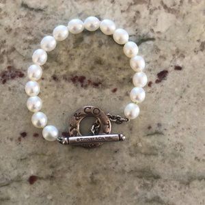 Silver and pearl tiffanys bracelet